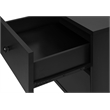 Accent Table - Bedroom - Living Room - Nightstand - Drawer - Black Laminate