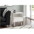 Accent Table - Side - End - Nightstand - Bedroom - Living Room - White Laminate