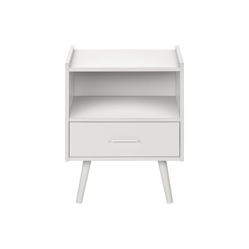 Accent Table - Side - End - Nightstand - Bedroom - Living Room - White Laminate