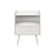 Accent Table - Side - End - Nightstand - Bedroom - Living Room - White Laminate