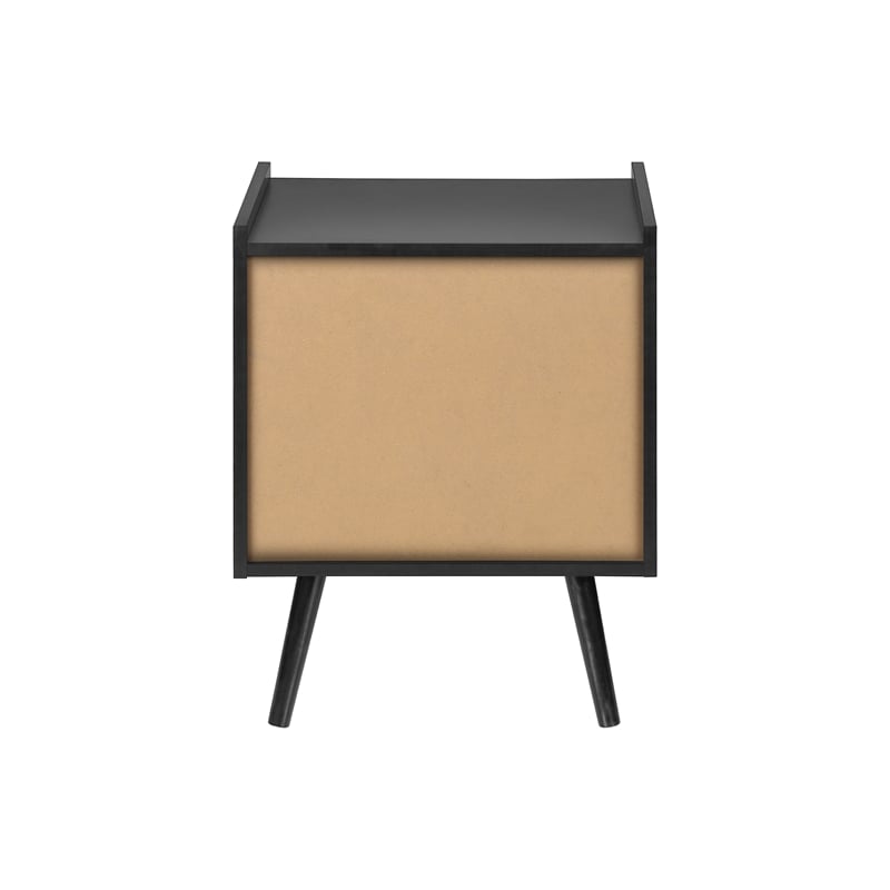 Accent Table - Side - End - Nightstand - Bedroom - Living Room - Black Laminate