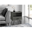 Accent Table - Side - End - Nightstand - Bedroom - Living Room - Gray Laminate