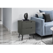 Accent Table - Side - End - Nightstand - Bedroom - Living Room - Gray Laminate