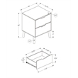Accent Table - Side - End - Nightstand - Bedroom - Living Room - Gray Laminate