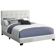 Bed - Queen Size - Upholstered - Frame Only - Bedroom - Light gray Boucle