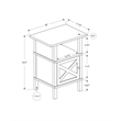 Accent Table - Side Table - End - Living Room - Storage - Dark Bronze Laminate