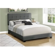 Bed - Bedroom - Frame Only - Queen Size - Upholstered - Dark Gray Boucle