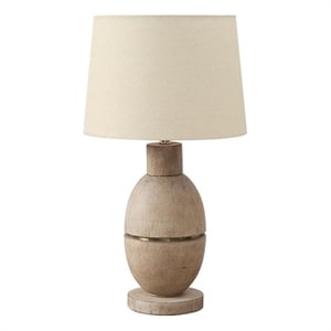 Lighting - 25&quoth - Table Lamp - Beige Resin - Beige Shade - Contemporary - Modern