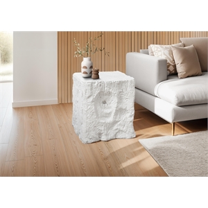 Accent Table - 25&quotH - Indoor Or Outdoor - Nightstand - Living Room - White