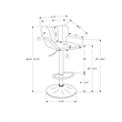 Barstool - Set Of 2 - Swivel - Adjustable - Bar - Counter - Metal - Brown