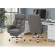 Office Chair - Adjustable Height - Ergonomic - Desk - Dark Gray Faux Leather