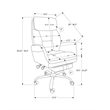 Office Chair - Adjustable Height - Ergonomic - Desk - Dark Gray Faux Leather