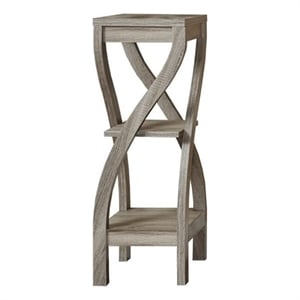 Accent Table Side End Plant Stand Square Bedroom Laminate Brown