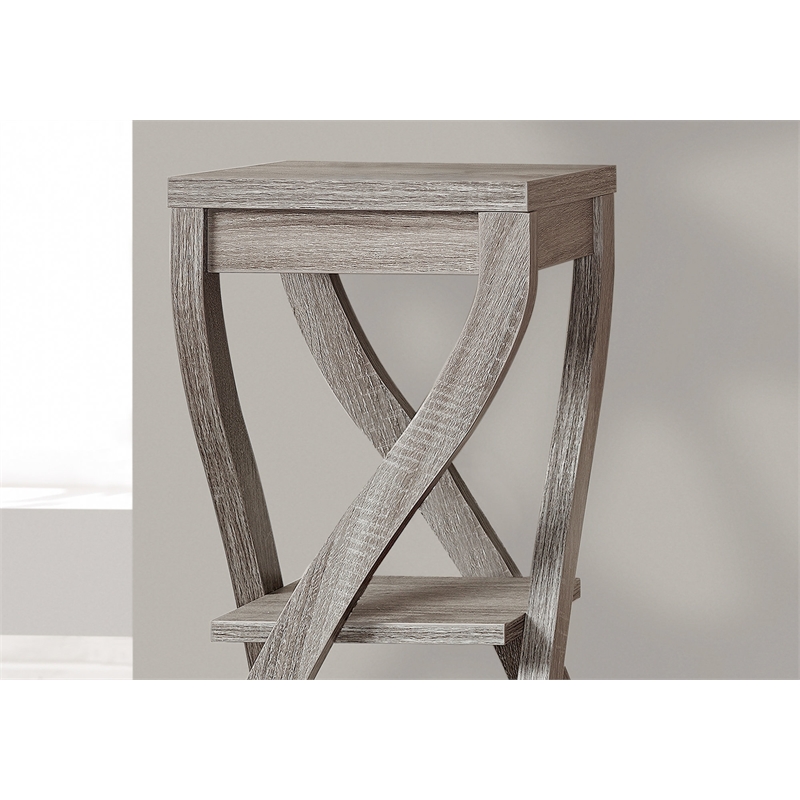 Accent Table Side End Plant Stand Square Bedroom Laminate Brown