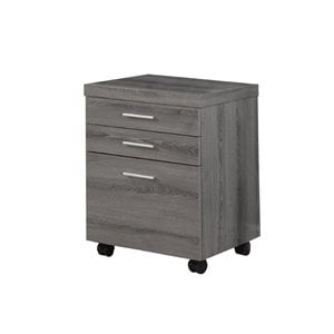 File Cabinet Rolling Mobile Printer Stand Office Work Laminate Brown