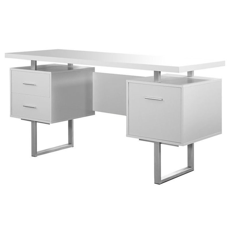 Computer Desk Home Office Laptop Storage Drawers 60