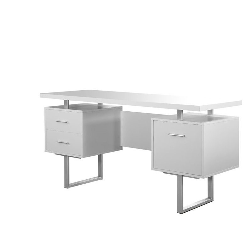 Computer Desk Home Office Laptop Storage Drawers 60