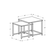 Nesting Table Set Of 2 Side End Metal Accent Bedroom Metal Brown