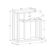 Accent Table Console Entryway Narrow Sofa Bedroom Laminate Brown