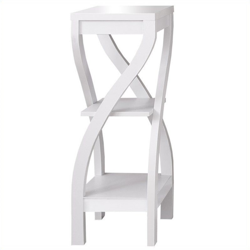 Accent Table Side End Square Living Room Bedroom Laminate White
