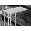Accent Table C-shaped End Side Snack Living Room Bedroom Metal White
