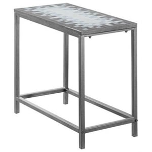Accent Table Side End Nightstand Lamp Living Room Bedroom Metal Blue