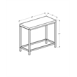 Accent Table Side End Nightstand Lamp Living Room Bedroom Metal Blue