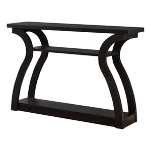 Accent Table Console Wood Narrow Sofa Bedroom Laminate Brown Espresso