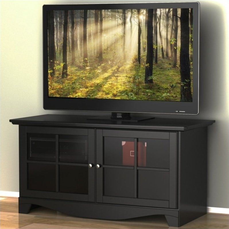 Nexera Pinnacle 49 w/Drs Black TV Stand  