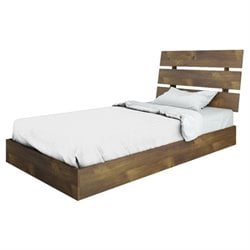 Nexera Nocce Modern Platform Truffle Finish Bed  