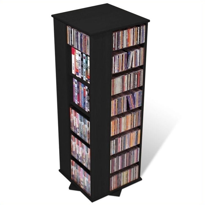 Prepac 4 Sided Spinning Tower CD & DVD Media Storage 772398221137 