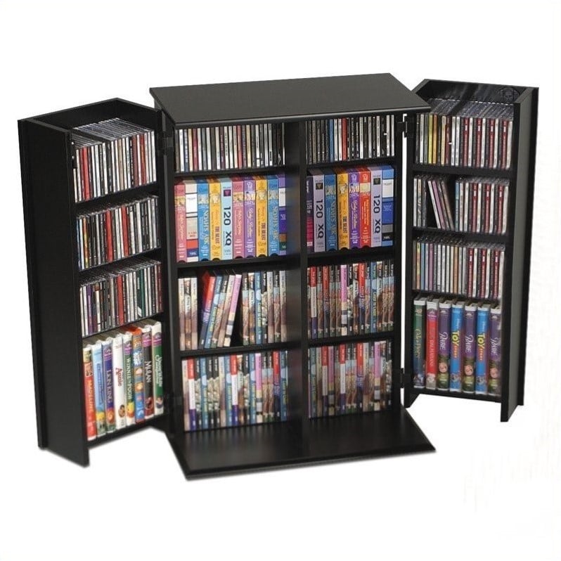   Locking Cabinet Black CD & DVD Media Storage 772398220222  