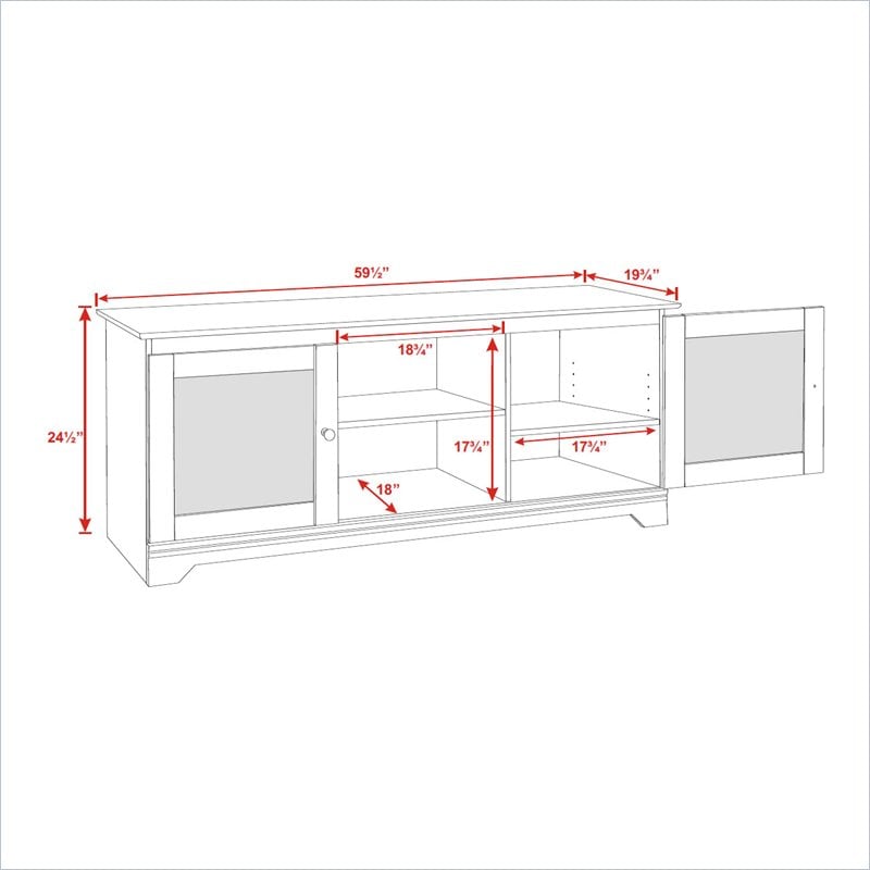  60 tv stand cabinet in espresso 167697 prepac s ferentino series 