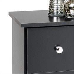 Prepac Six Drawer Double Dresser in Black 772398520247  