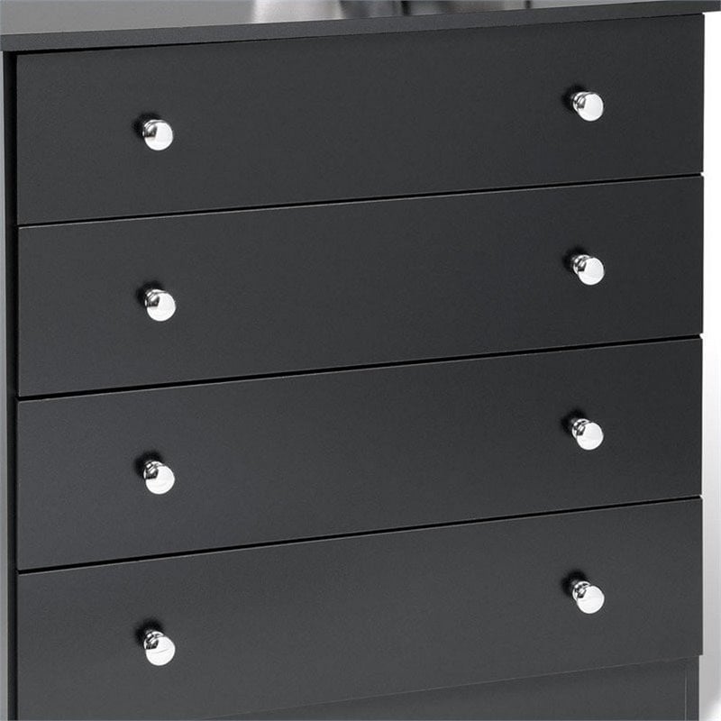 Prepac 4 Drawer Chest Black Finish Dressers/Chest 772398521626  