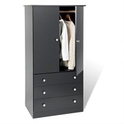 Prepac Black Juvenile TV/Wardrobe Armoire [3409]