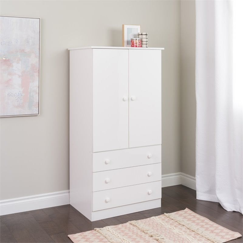 Prepac White Juvenile TV/ Wardrobe Armoire 772398510378  