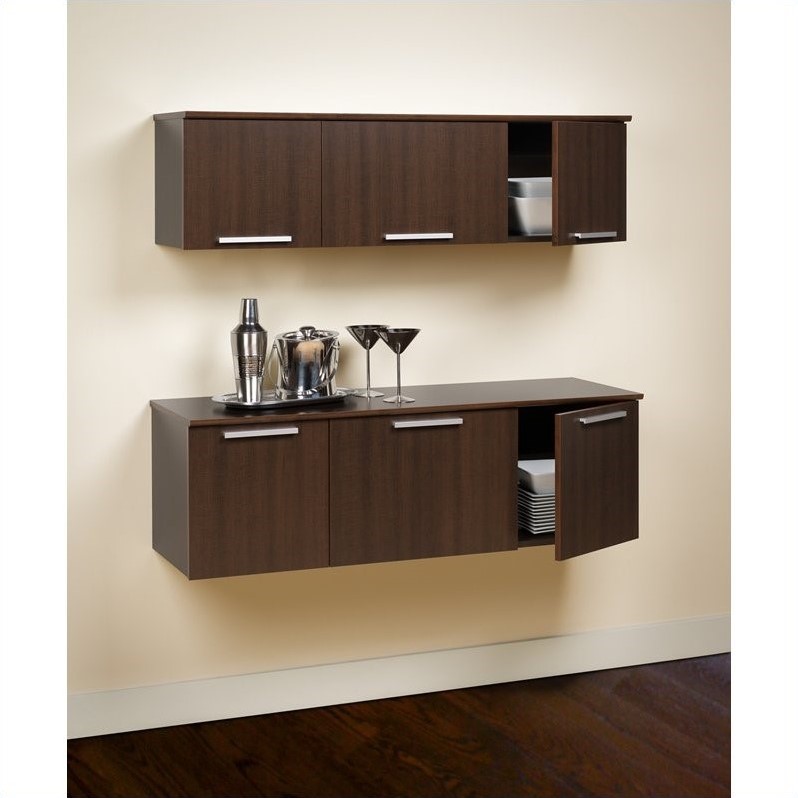 Prepac Coal Harbor Wall Mounted Hutch Espresso 772398571539  