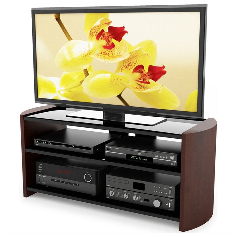 Sonax Milan Wood Veneer 52 Flat Panel Cherry TV Stand  