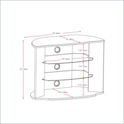 Sonax Rio Black 32 42 Flat Panel Plasma/LCD s TV Stand  