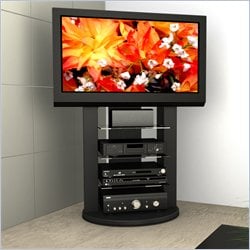 Sonax Zurich Black Swivel Base Mounted 37 52 s TV Stand 776069001097 