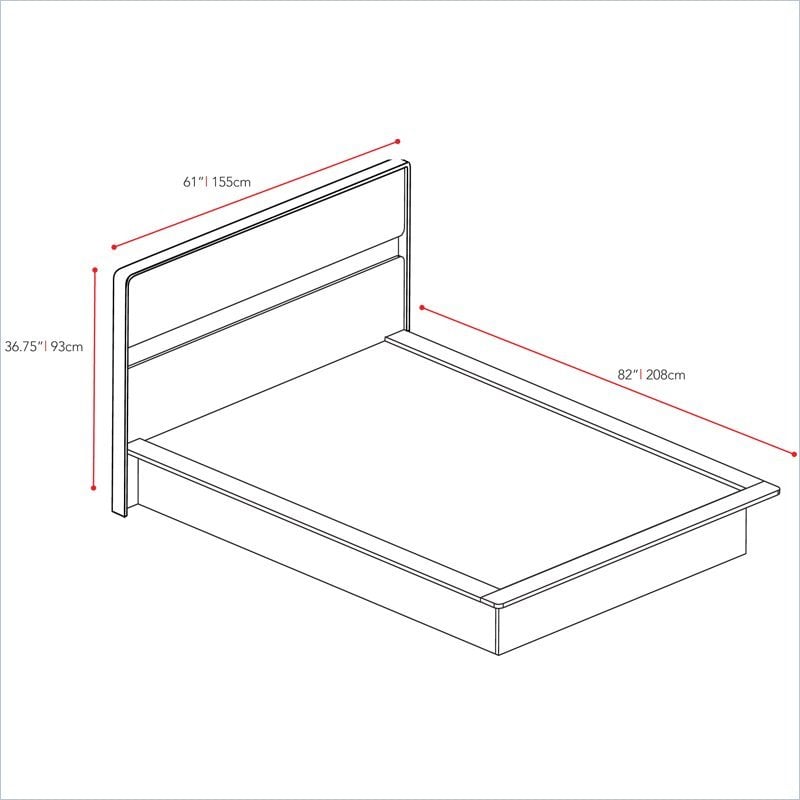 Sonax Manning Full Platform Eternity Walnut Bed  