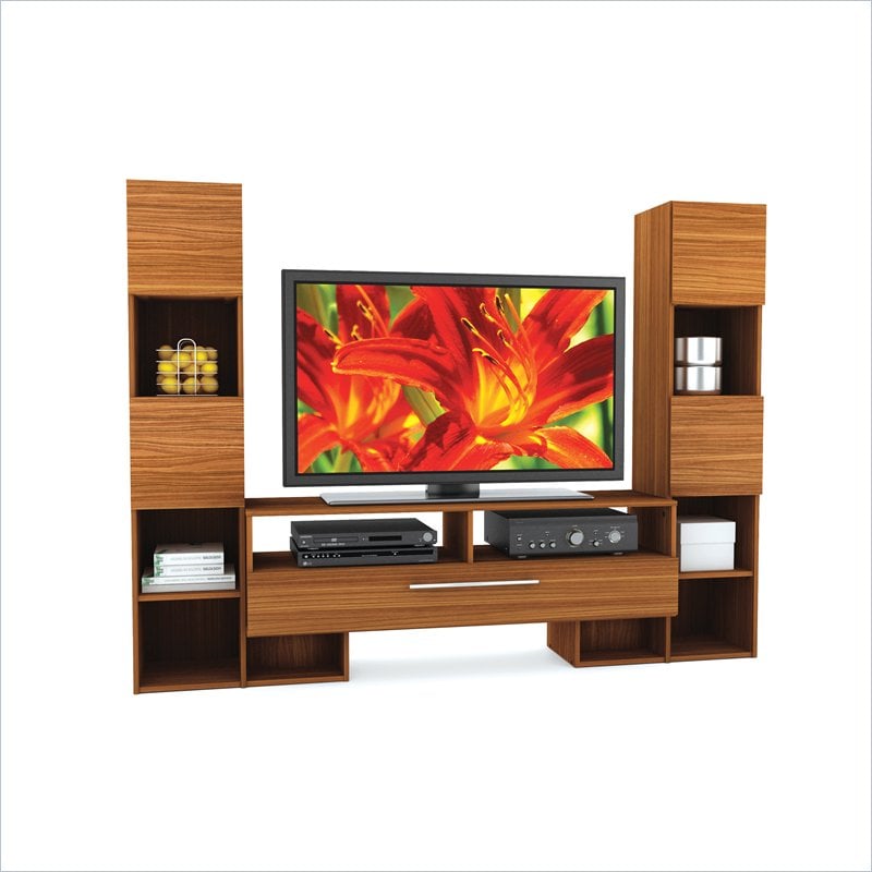 Sonax Cont Eternity Walnut Finish Entertainment Center  