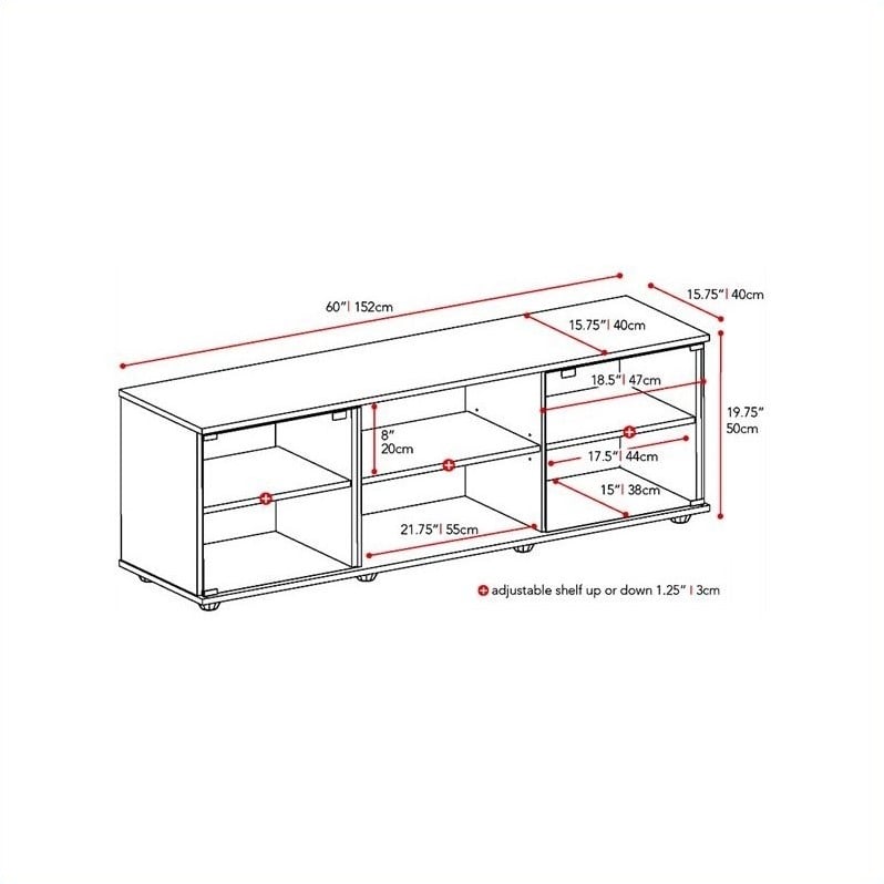 Sonax Fiji & Comp Bench Urban Maple TV Stand 776069402139  