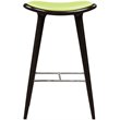 Boraam Wood Lucio Bar Height Stool in Cappuccino Finish with Green Seat