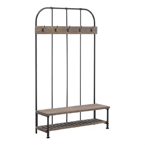 Boraam Wood Annie Hall Tree in Natural and Gray Finish