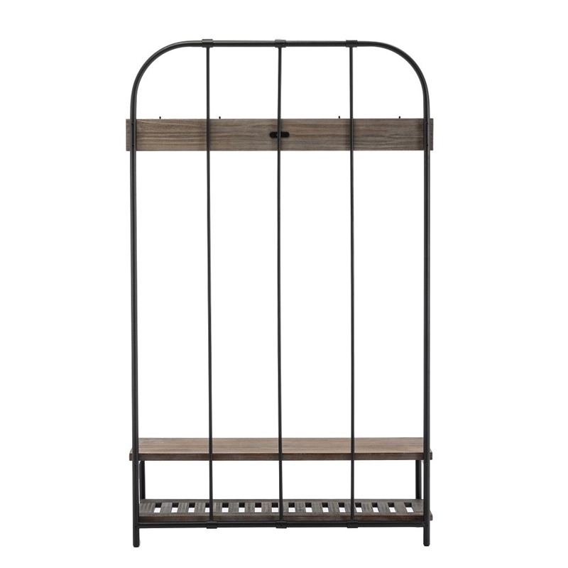 Boraam Wood Annie Hall Tree in Natural and Gray Finish