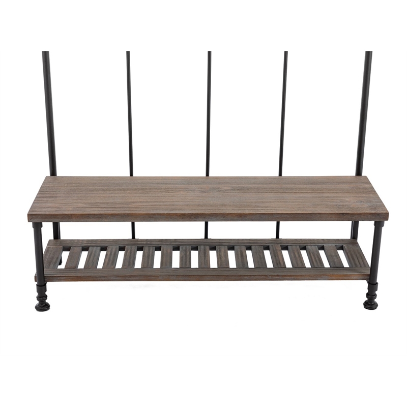 Boraam Wood Annie Hall Tree in Natural and Gray Finish