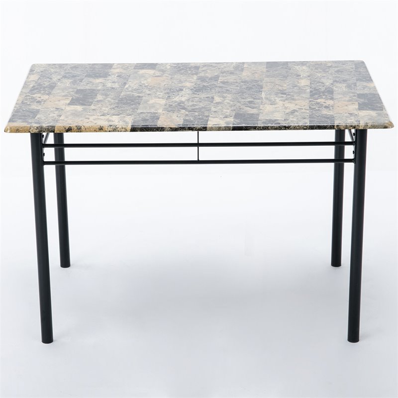 Boraam Gareth Faux Marble Top Breakfast Nook Dining Table in Black