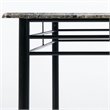 Boraam Gareth Faux Marble Top Breakfast Nook Dining Table in Black